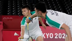 Lee Yang (z lewej) i Wang Chi-Lin