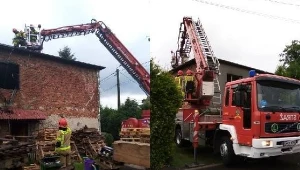 Pożar w miejscowości Orzesze (źródło: PSP w Mikołowie) 