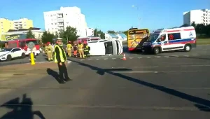 Wypadek na Bemowie (Źródło: twitter.com/RobertPankowsk5)