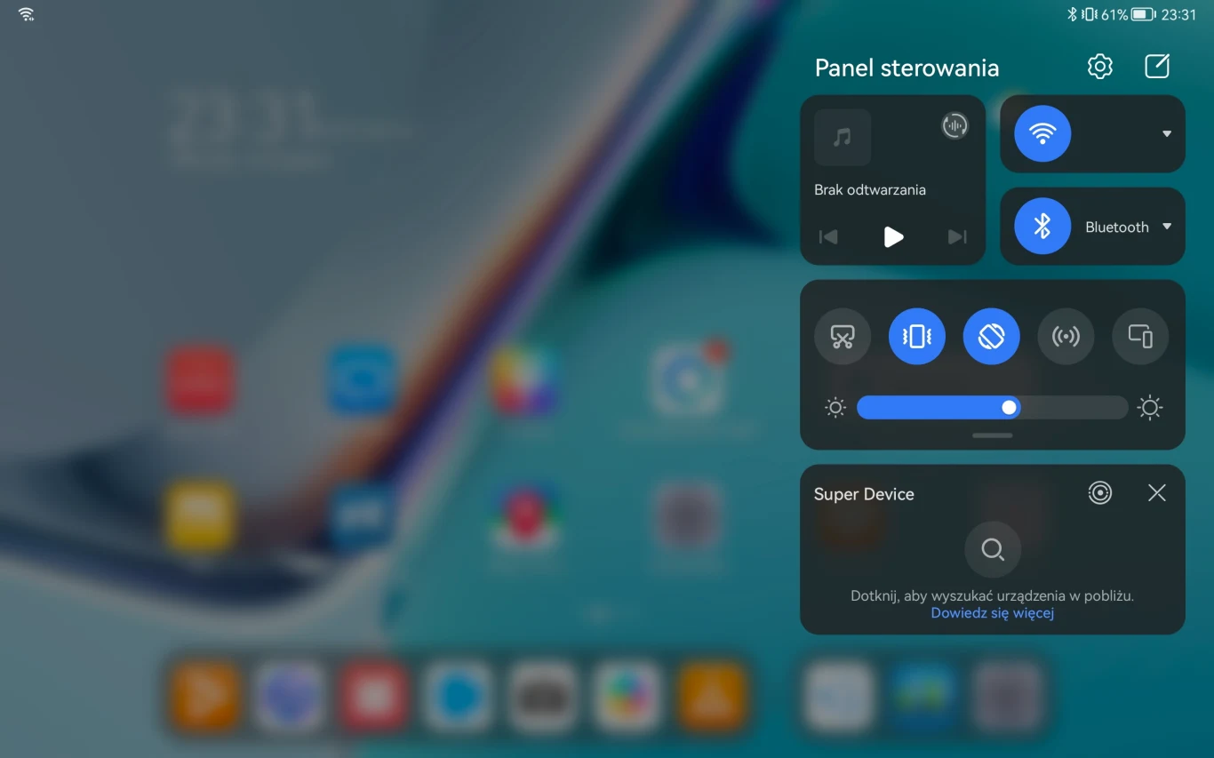 HarmonyOS - panel sterowania HarmonyOS - panel sterowania