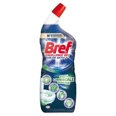 Bref WC Excellence Gel Color Aktiv+ Citrus Środek czyszczący do WC 700 ml - 0