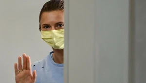 ​Kryscina Cimanouska tuż przed bezpiecznym wylotem z Tokio