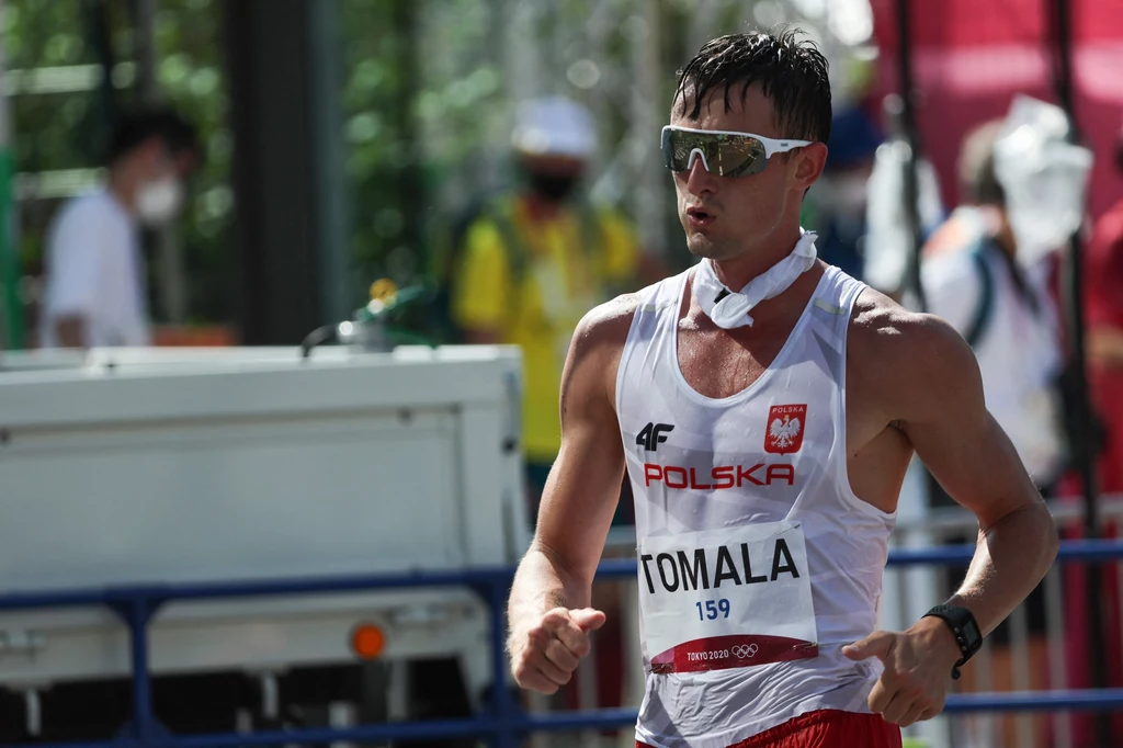 Dawid Tomala na trasie chodu Dawid Tomala na trasie chodu