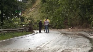 Zablokowana droga w Rabie Wyżnej
