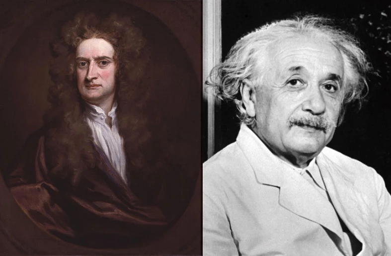 Isaac Newton - po latach Albert Einstein udowodnił, że Newton popełnił pewne błędy