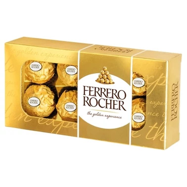 Ferrero Rocher Chrupiący wafelek z kremowym nadzieniem i orzechem laskowym w czekoladzie 100 g - 1