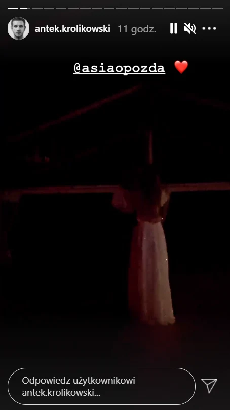 Romantyczny taniec Królikowskiego i Opozdy /https://www.instagram.com/antek.krolikowski/ Romantyczny taniec Królikowskiego i Opozdy /https://www.instagram.com/antek.krolikowski/