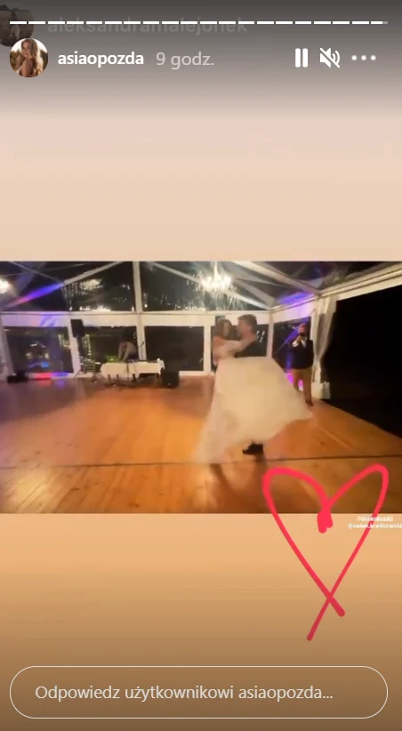 Królikowski i Opozda na weselu /https://www.instagram.com/asiaopozda/ Królikowski i Opozda na weselu /https://www.instagram.com/asiaopozda/