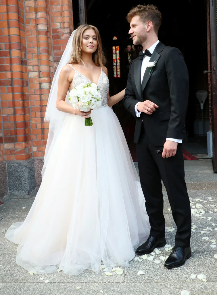 Joanna Opozda i Antoni Królikowski w dniu ślubu