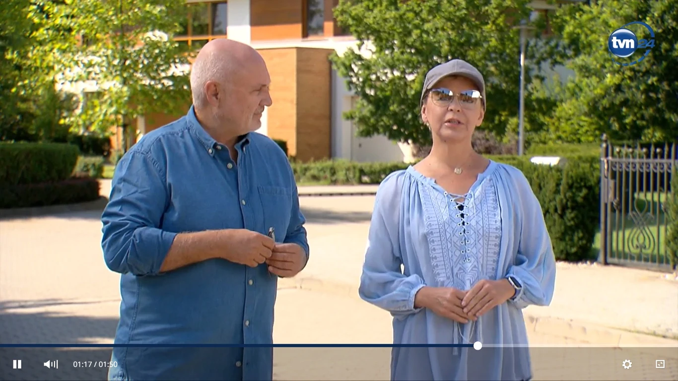 Adam Pieczyński i Justyna Pochanke /Screen:tvn24.pl/ Adam Pieczyński i Justyna Pochanke /Screen:tvn24.pl/
