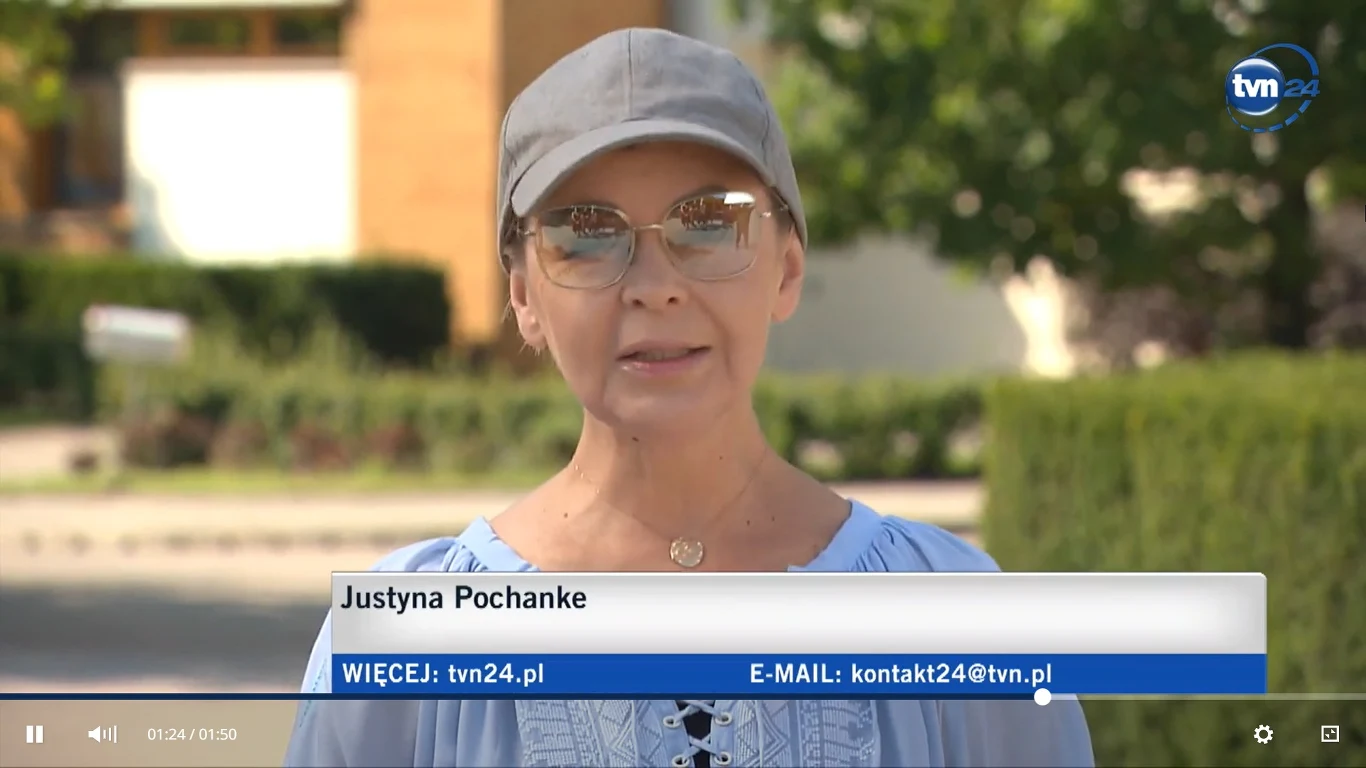 Justyna Pochanke /Screen:tvn24.pl/ Justyna Pochanke /Screen:tvn24.pl/