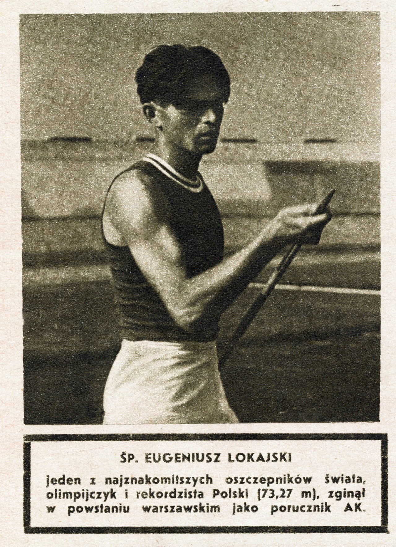 Eugeniusz Lokajski ustanowił rekord Polski w rzucie oszczepem