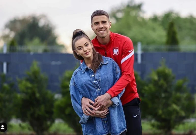 Jan Bednarek z narzeczoną Jan Bednarek z narzeczoną