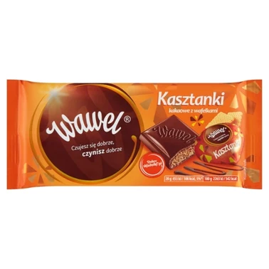 Wawel Kasztanki kakaowe z wafelkami Czekolada nadziewana 100 g - 1