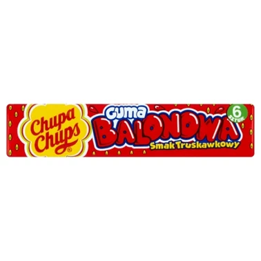 Chupa Chups Guma balonowa smak truskawkowy 27,6 g (6 sztuk) - 0