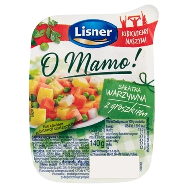 Lisner O Mamo! Sałatka warzywna z groszkiem 140 g - 3