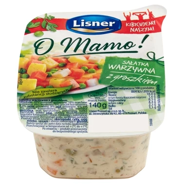 Lisner O Mamo! Sałatka warzywna z groszkiem 140 g - 2