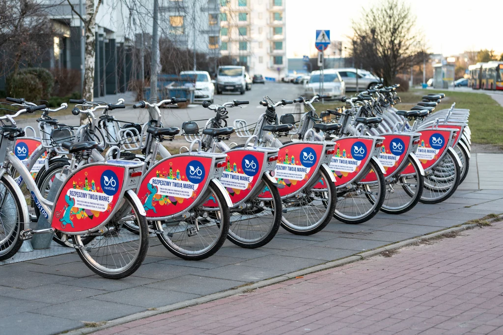 Stacja rowerów miejskich Veturilo.