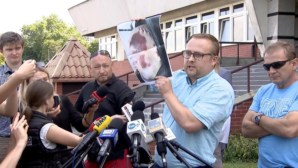 Lubin. Konferencja prasowa pełnomocników zmarłego Bartka