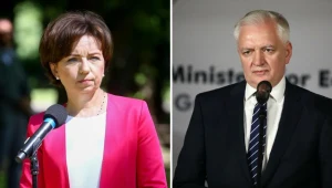 Marlena Maląg (fot. Tomasz Jastrzebowski) i Jarosław Gowin (fot. Beata Zawrzel)