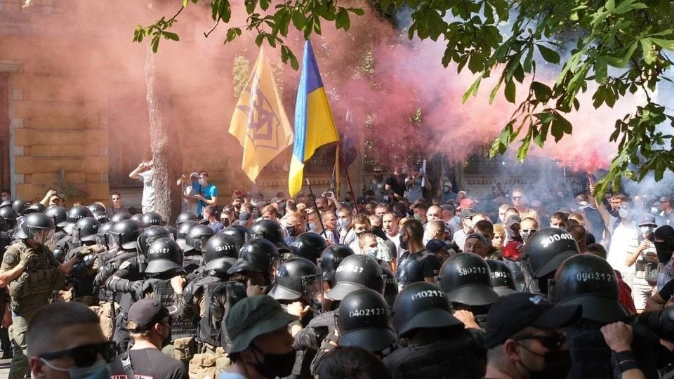 Protesty na Ukrainie (Źródło: Twitter/@AlexKokcharov) Protesty na Ukrainie (Źródło: Twitter/@AlexKokcharov)