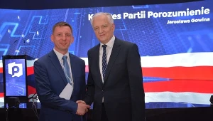 Maciej Bieniek z Jarosławem Gowinem (Źródło: Twitter/@maciejbieniekPL)