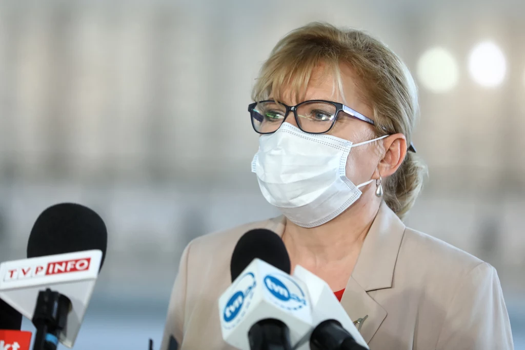 Posłanka KO Gabriela Lenartowicz podczas konferencji prasowej w Sejmie Posłanka KO Gabriela Lenartowicz podczas konferencji prasowej w Sejmie