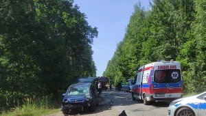 Wypadek między Starachowicami a Adamowem (Źródło: OSP Ruda)