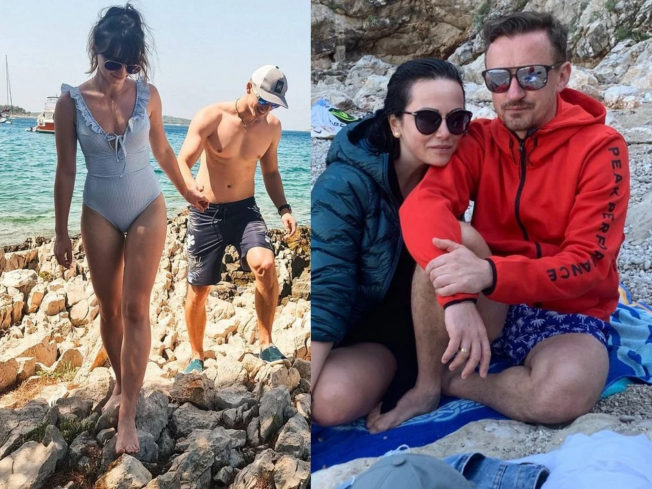 Karolina Małysz i Kamil Czyż, Izabela Małysz i Adam Małysz, fot. izamalysz