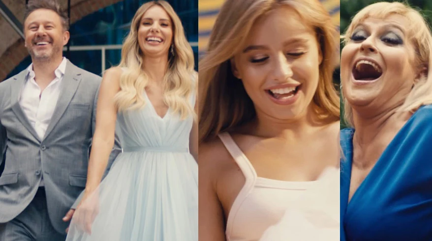 Piasek, Iza Janachowska, Oliwia Bieniuk i Kasia Skrzynecka w spocie Polsatu