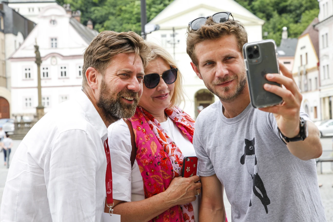 Rafał Królikowski ze szwagierką Małgorzatą i bratankiem Antkiem Rafał Królikowski ze szwagierką Małgorzatą i bratankiem Antkiem