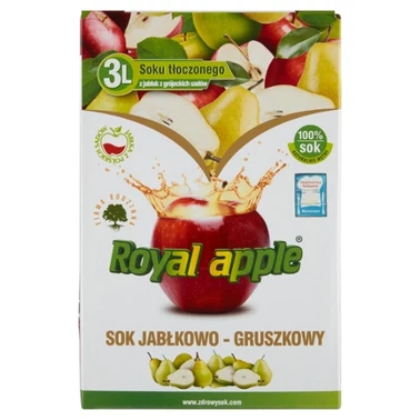 Royal apple Sok 100 % jabłkowo-gruszkowy tłoczony 3 l - 1