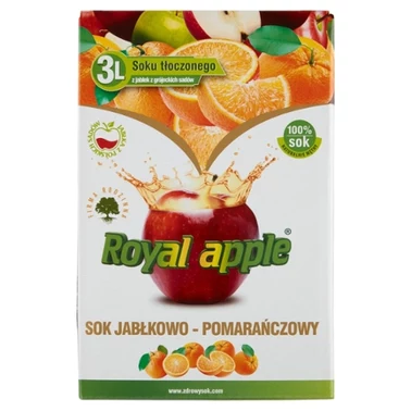 Royal apple Sok 100 % jabłkowo-pomarańczowy tłoczony 3 l - 1