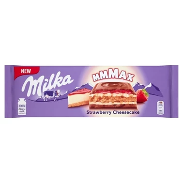 Milka Mmmax Czekolada mleczna o smaku sernika truskawkowego 300 g - 4