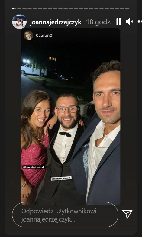 Joanna Jędrzejczyk na ślubie Mateusza Gamrota Joanna Jędrzejczyk na ślubie Mateusza Gamrota