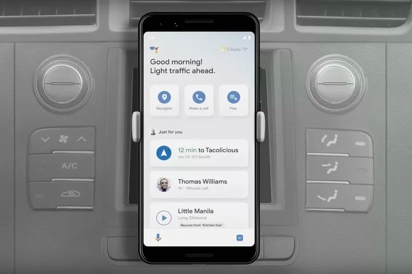 Tryb samochodowy Asystenta Google