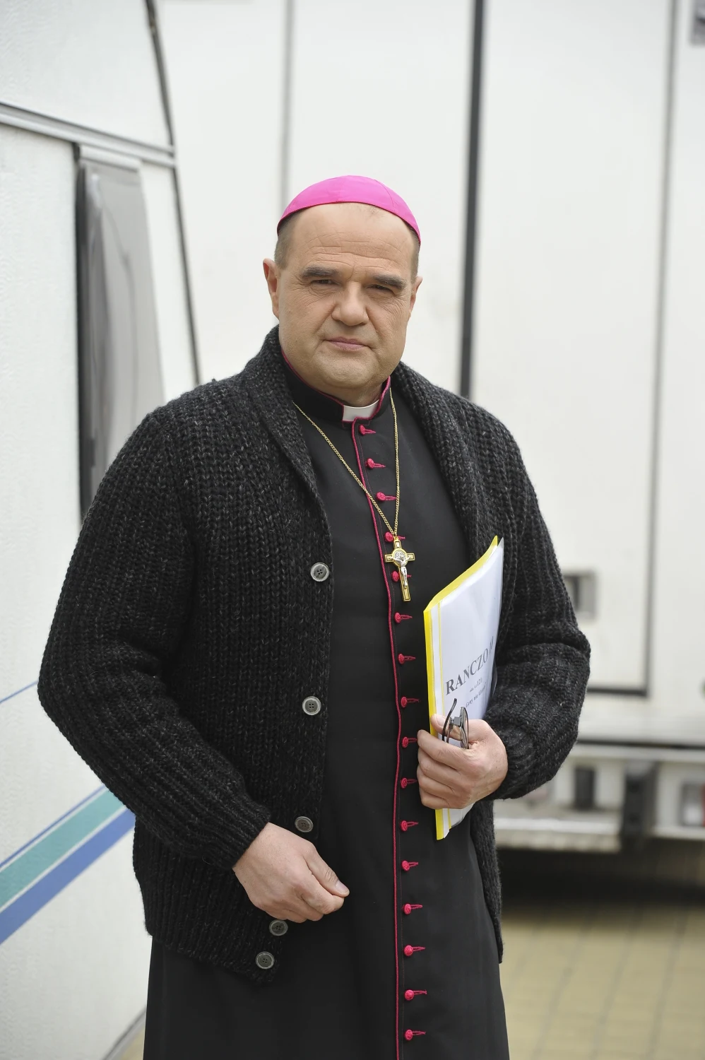 Cezary Żak na planie "Rancza" Cezary Żak na planie "Rancza"