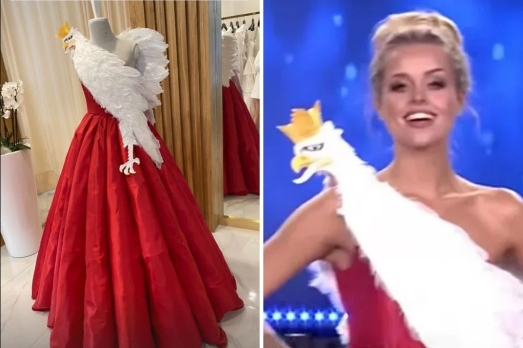 Natalia Balicka w sukni z orłem Natalia Balicka w sukni z orłem