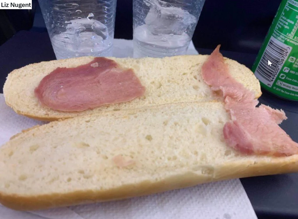 Na pokładzie samolotu linii Ryanair zamówiła kanapkę za 5,5 EUR (ok. 25 zł). Trudno uwierzyć, jak ona wyglądała