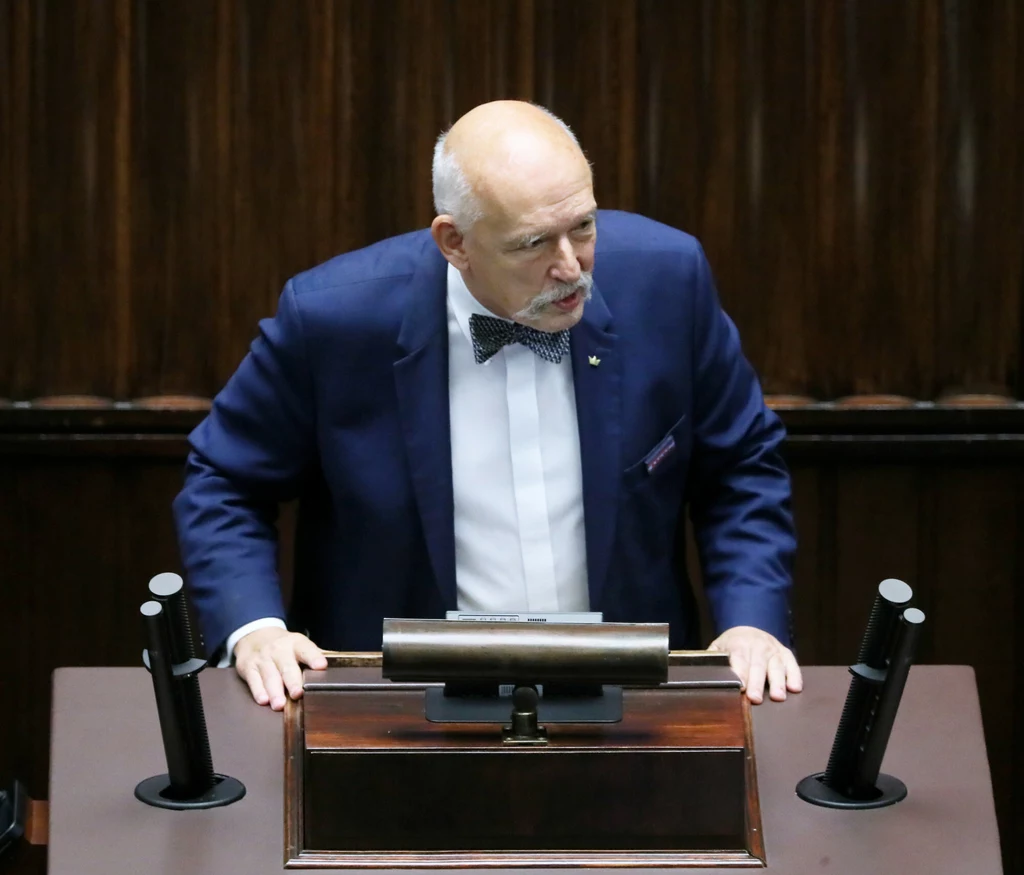 Poseł Konfederacji Janusz Korwin-Mikke.