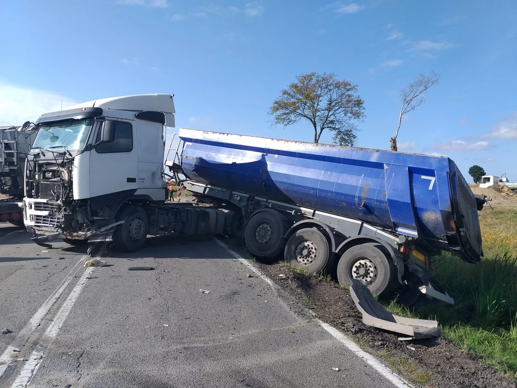 Wg wstępnych ustaleń, kierowca ciężarówki jechał za szybko i stracił panowanie nad autem