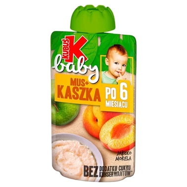 Kubuś Baby Mus+kaszka po 6 miesiącu jabłko morela 100 g - 0