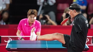 Ibrahim Hamadtou w walce z Koreańczykiem Park Hyon-kyu