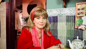 Joanna Trzepiecińska na planie serialu "Rodzina zastępcza"