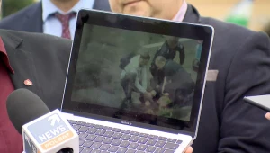 Kadr z nagrania dotyczącego śmierci Bartosza S. z Lubina