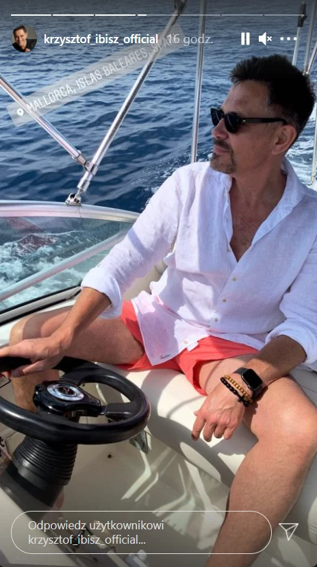 Krzysztof Ibisz pozdrawia z miesiąca miodowego