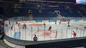 mecz Polska - Austria w kwalifikacjach olimpijskich na lodowisku w Bratysławie