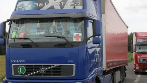 Ciężarówka przewożąca pomoc humanitarną nie mogła przekroczyć granicy
