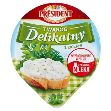 Président Twaróg Delikatny z ziołami 150 g - 1