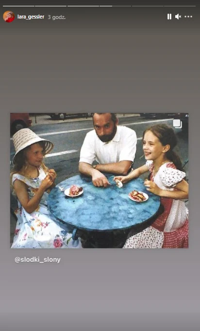 Lara Gessler żegna ojca na Instagramie / źródło: Instagram @lara_gessler